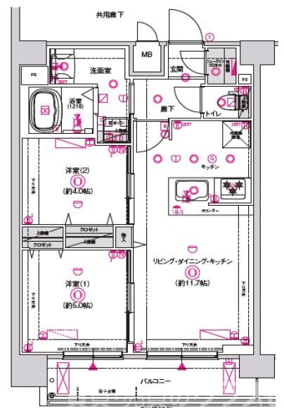 CREST TAPP十条(クレストタップ十条)の間取り