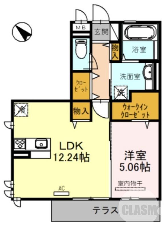 一条通の完工年月(2021年3月)築の賃貸アパートの間取り