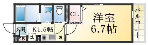 松野通の完工年月(2005年9月)築の賃貸アパートの間取り