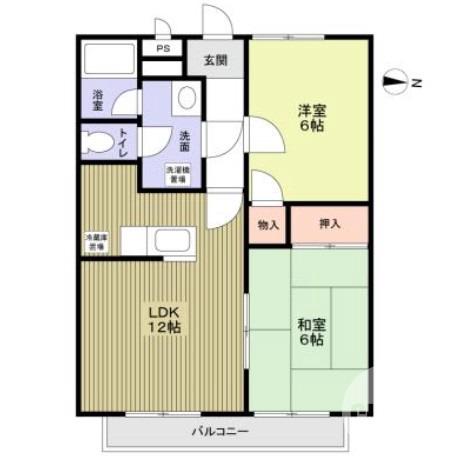 金岡町の完工年月(1996年4月)築の賃貸アパートの間取り