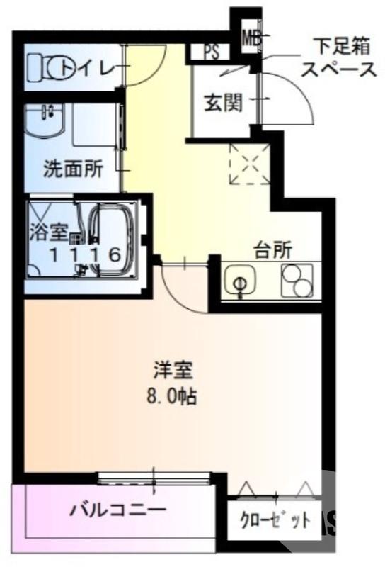 百舌鳥本町の完工年月(2025年3月)築の賃貸アパートの間取り