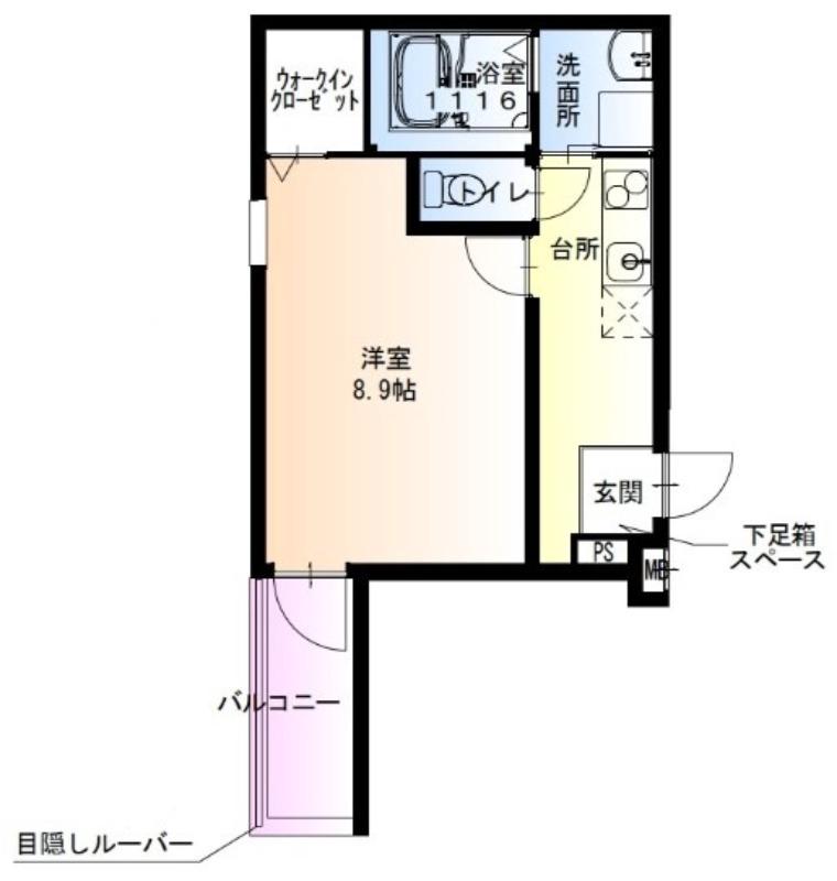 百舌鳥本町の完工年月(2025年3月)築の賃貸アパートの間取り