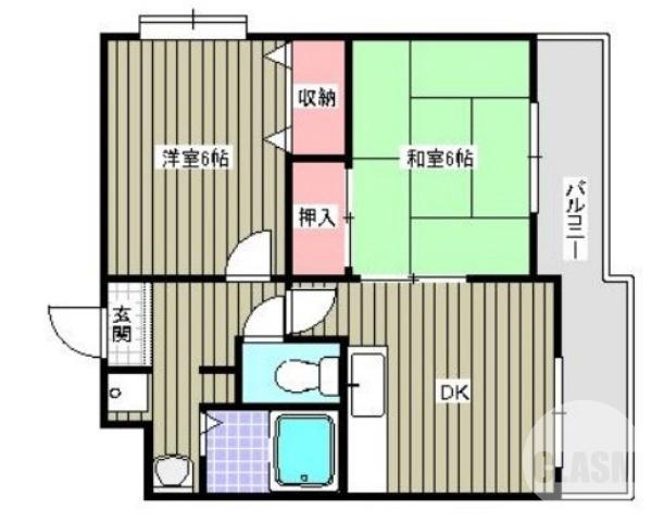 浜寺元町の完工年月(1992年3月)築の賃貸マンションの間取り