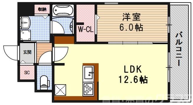 KCCフラット西京極の間取り