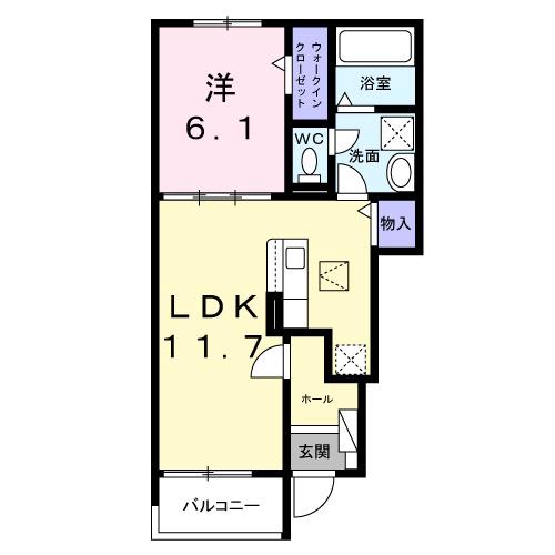 野々宮の完工年月(2026年8月)築の賃貸アパートの間取り