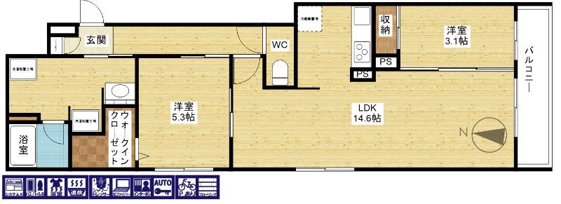 クラシスト三津屋南の間取り