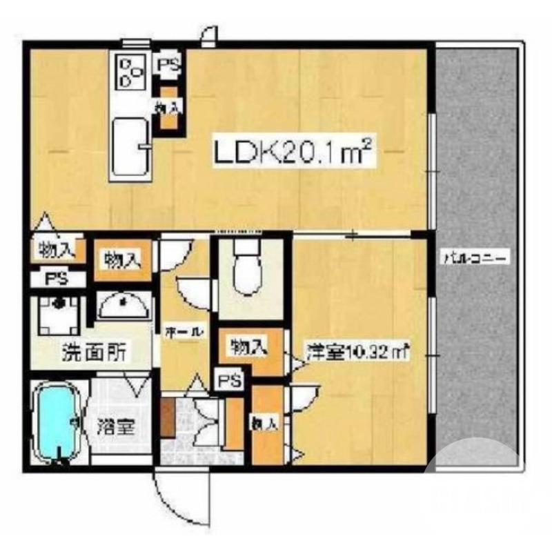 西野の完工年月(2018年1月)築の賃貸マンションの間取り