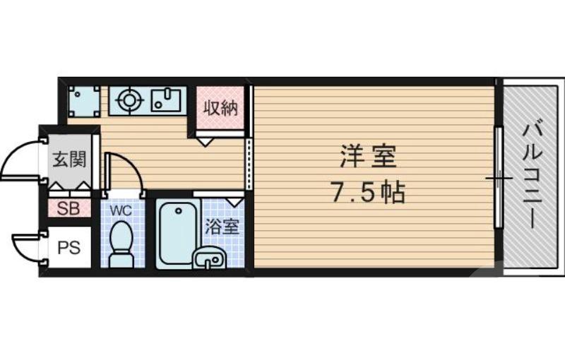 菅原の完工年月（1989年5月）築の賃貸マンションの間取り