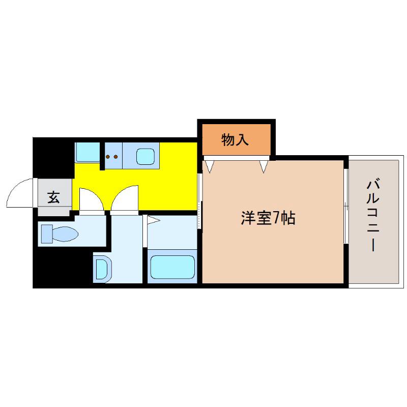新高の完工年月（2014年1月）築の賃貸マンションの間取り