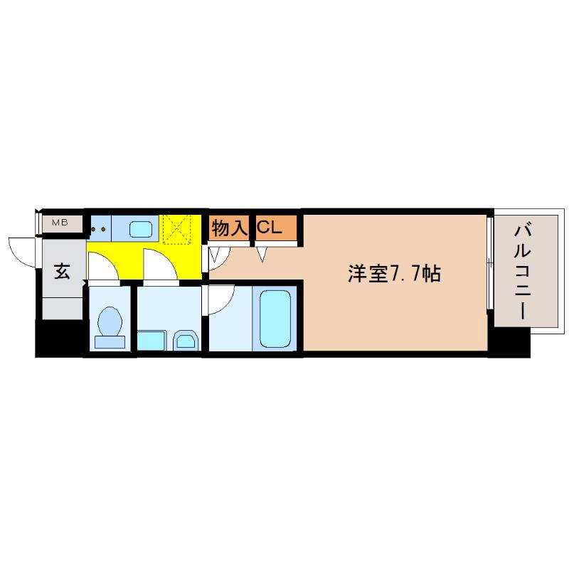 三国本町の完工年月（2017年2月）築の賃貸マンションの間取り