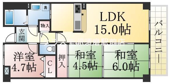 高倉山ハイツの間取り