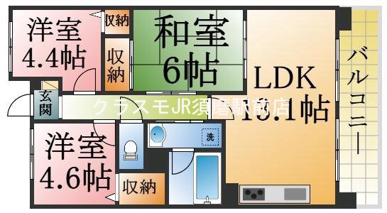 アプリーレ垂水の間取り