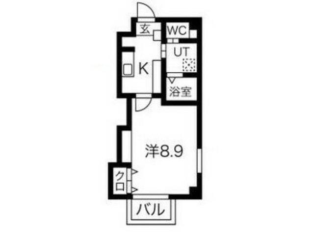 常磐町の完工年月（2019年10月）築の賃貸マンションの間取り