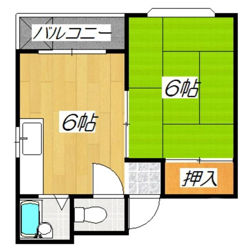 豊新の完工年月（1989年4月）築の賃貸マンションの間取り