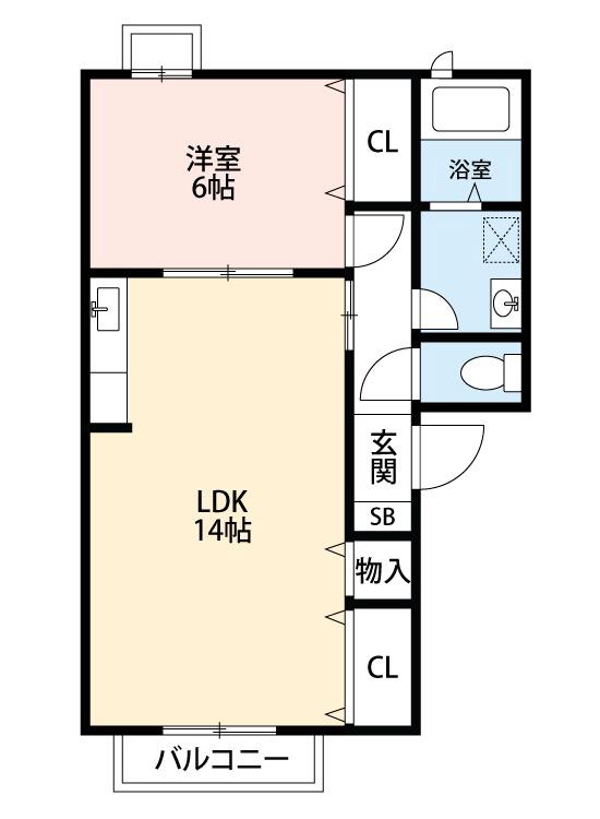 大豆塚町の完工年月（2004年10月）築の賃貸アパートの間取り