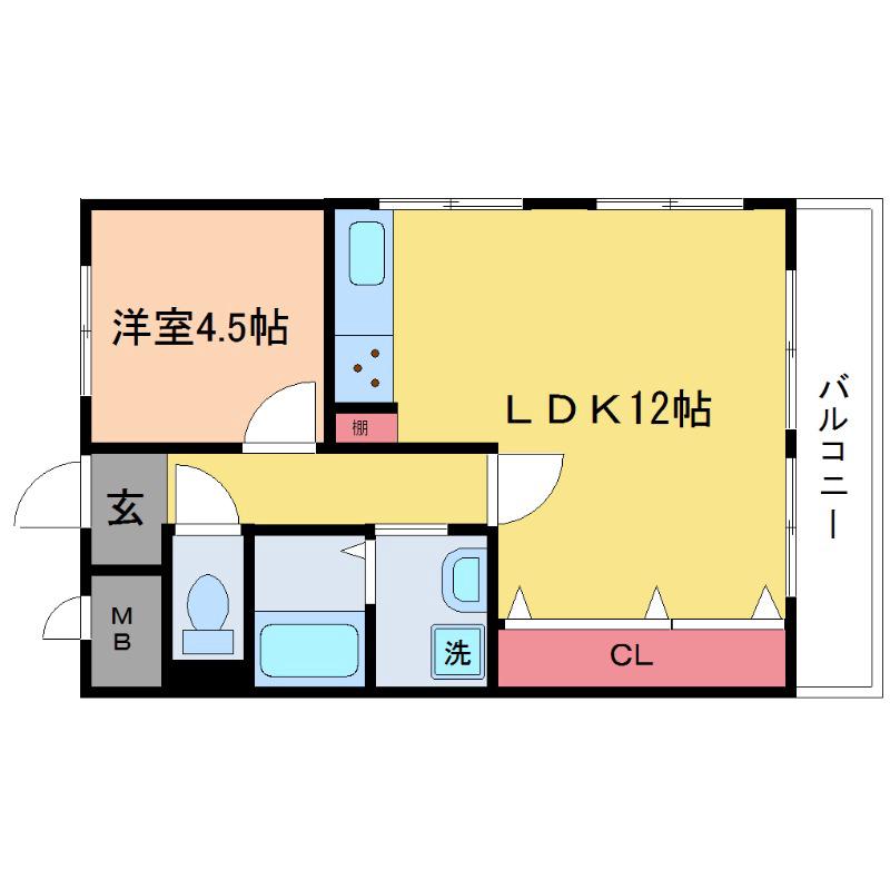 ダイアパレス三国１号館の間取り