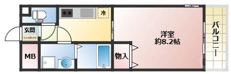 服部元町の完工年月（2005年12月）築の賃貸マンションの間取り
