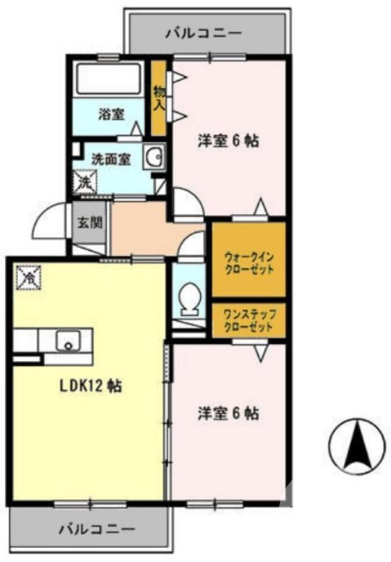 深井中町の完工年月（2009年9月）築の賃貸アパートの間取り