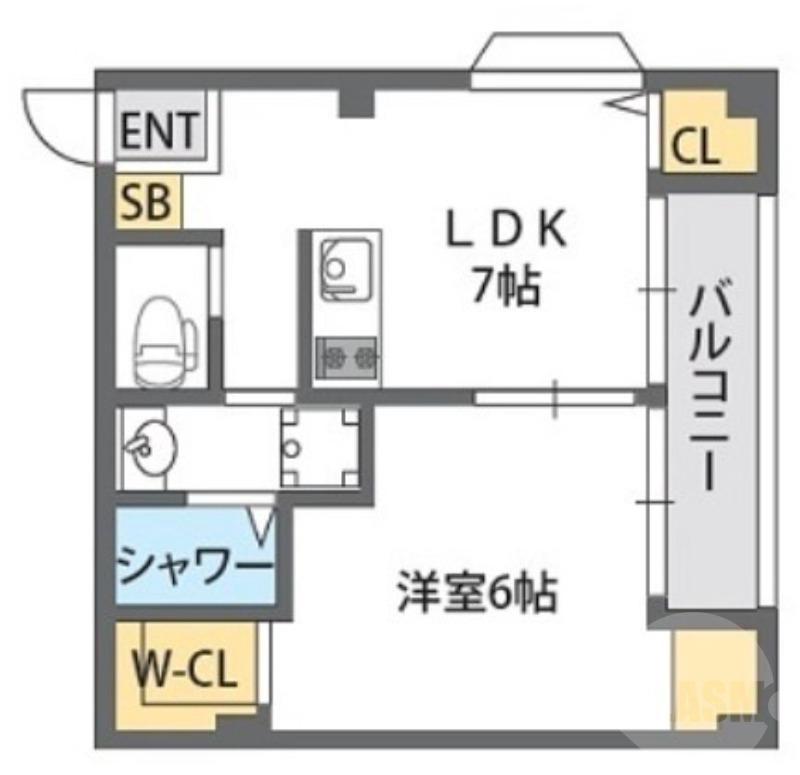 下新庄の完工年月（1986年7月）築の賃貸マンションの間取り