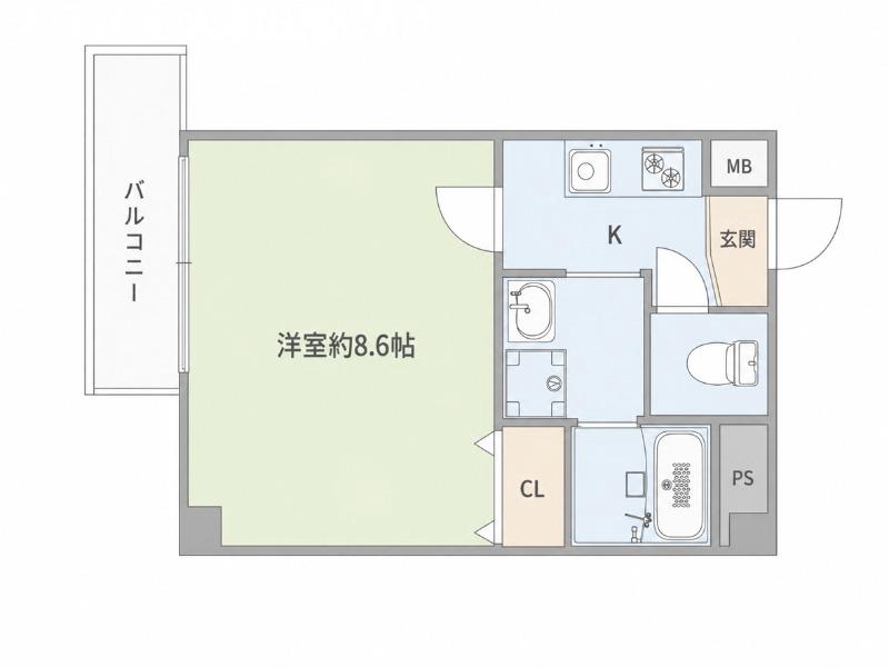 早苗町の完工年月（2026年8月）築の賃貸マンションの間取り