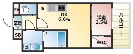 新高の完工年月（2021年9月）築の賃貸マンションの間取り