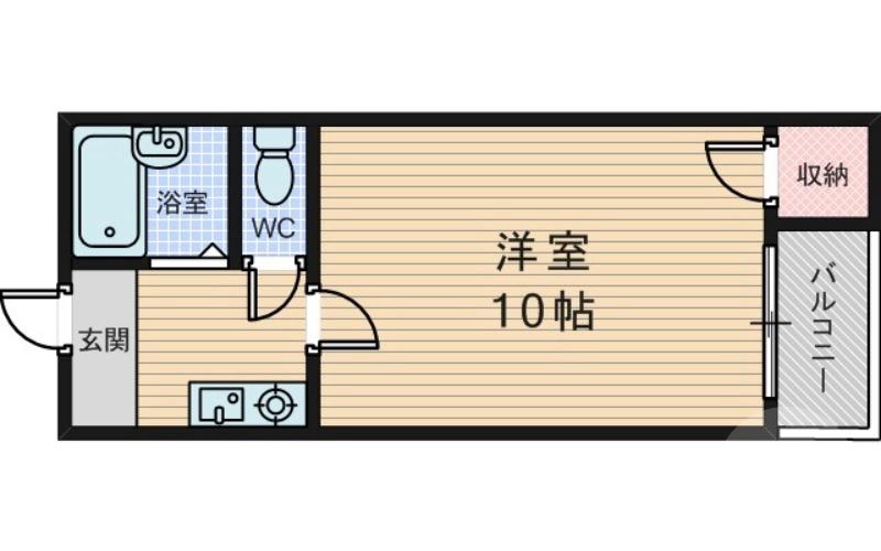 東中島の完工年月（1990年2月）築の賃貸マンションの間取り