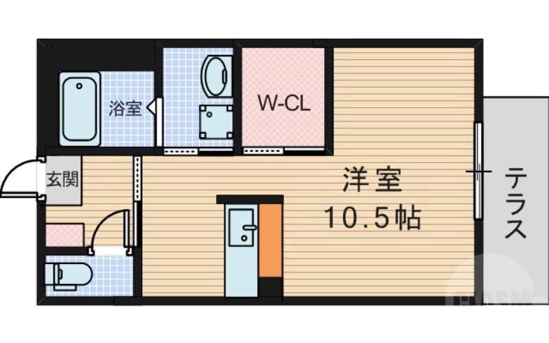 大桐の完工年月（2004年6月）築の賃貸アパートの間取り