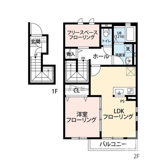 浜寺石津町西の完工年月（2020年9月）築の賃貸アパートの間取り