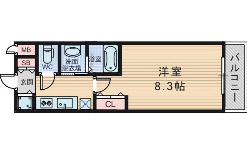 東中島の完工年月（2015年2月）築の賃貸マンションの間取り