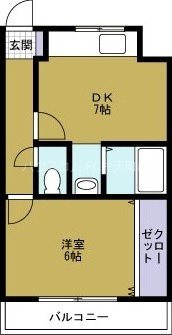 一岡ハイツ磯路の間取り