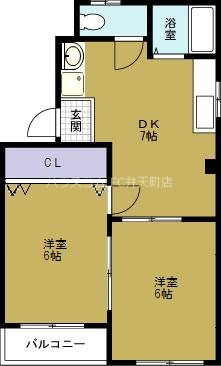 コーポ岩橋の間取り