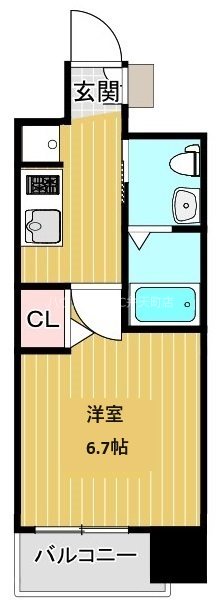 エグゼ弁天町の間取り