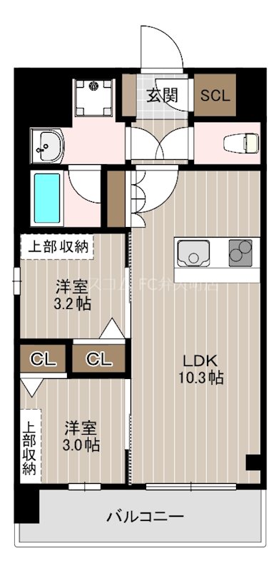 スプランディッド弁天町WESTの間取り