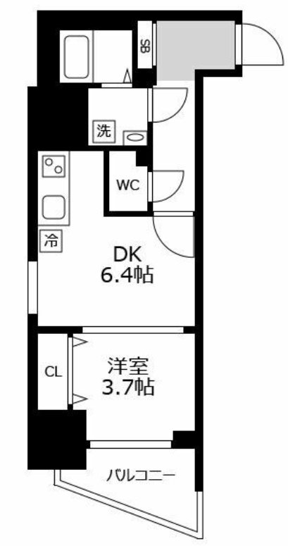 エスリード弁天町ノースプレミアの間取り
