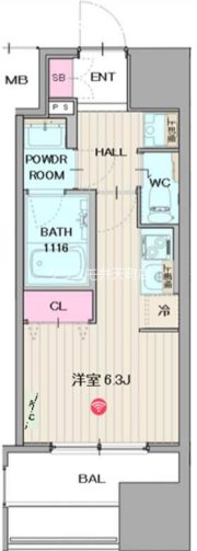 パークフラッツ弁天町駅前の間取り