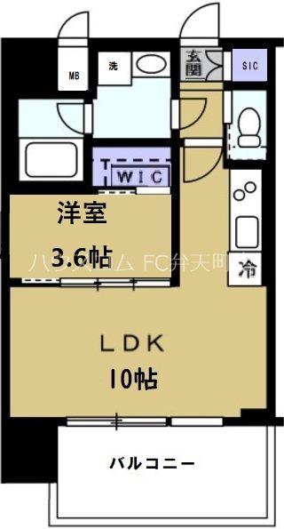 プレジオ弁天町EUROの間取り