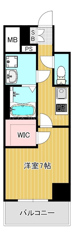 エスプレイス大阪ガルフレジデンスの間取り