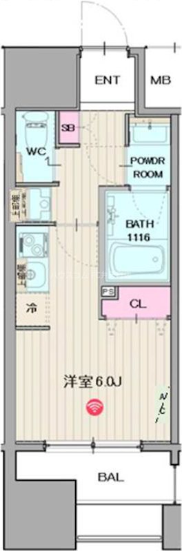 パークフラッツ弁天町駅前の間取り