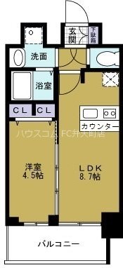 プレサンスOSAKA DOMECITYワンダーの間取り
