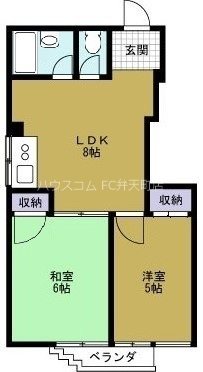ボンジュール磯路の間取り