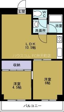 ラパンジール阿波座の間取り