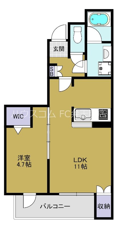 モクシオン大阪ベイの間取り