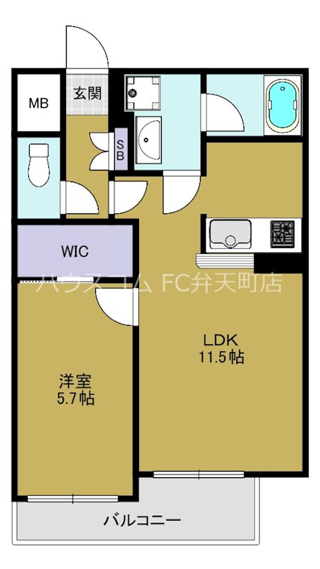 モクシオン大阪ベイの間取り