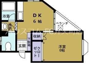 キタムラハイツの間取り