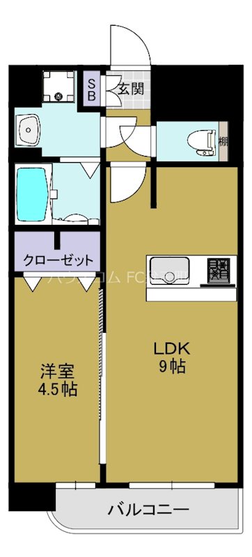 プレサンスOSAKA DOMECITYビーツの間取り