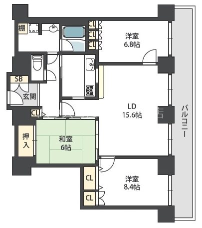 オークプリオタワーの間取り
