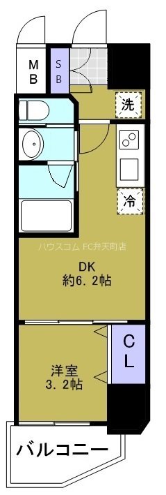 弁天町プライマリーワンの間取り