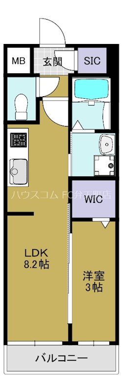 Alivis九条の間取り