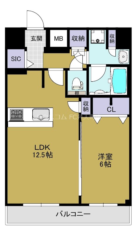 プレサンスOSAKA DOMECITYビーツの間取り