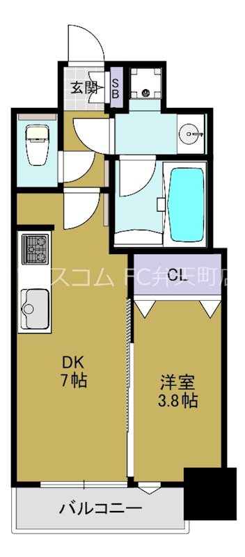 スプランディッド弁天町DUEの間取り